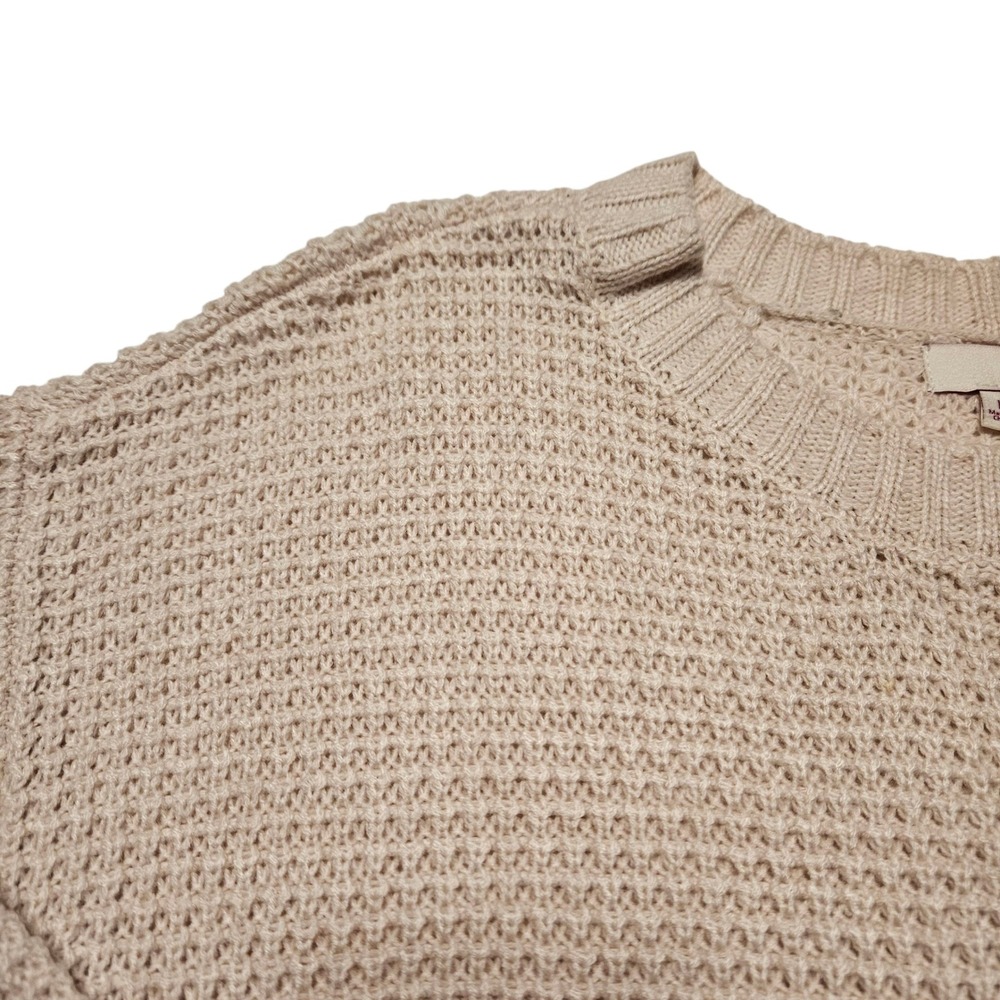 SO Womens Large Baby Pink Crew Neck Long Sleeve‎ Knit Pullover Sweater - Picture 3 of 11